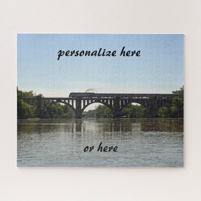 Amtrack-Zug überquert Rappahannock River Puzzle (Horizontal)