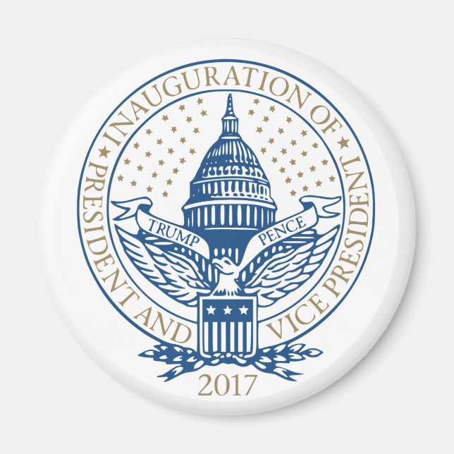 Amtseinführung Trump Pence 2017 Logo Magnet (Vorne)