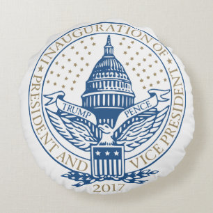 Amtseinführung Trump Pence 2017 Logo Rundes Kissen