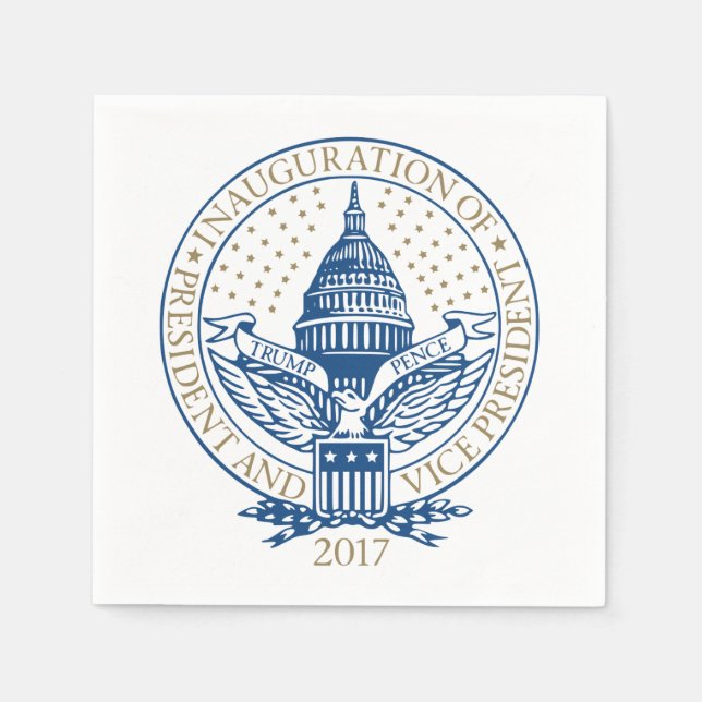 Amtseinführung Trump Pence 2017 Logo Serviette (Vorderseite)