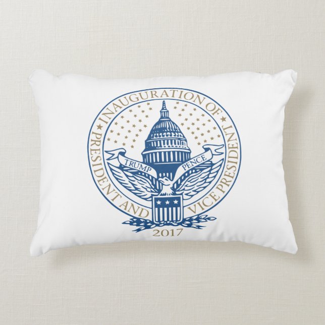 Amtseinführung Trump Pence 2017 Logo Zierkissen (Vorderseite)