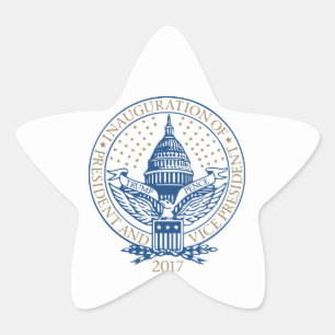 Amtseinführung Trump Pence 2017 Stern-Aufkleber