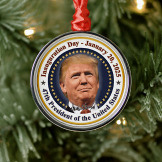 Amtseinführung von Präsident Trump am 20. Januar 2 Ornament Aus Metall