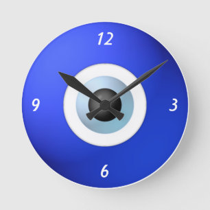 Amulet to Ward off the Evil Eye Runde Wanduhr