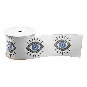 Amulett-blaues Auge Satinband