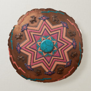 Amulett-Kissen „Hüter der Steppe“ Rundes Kissen