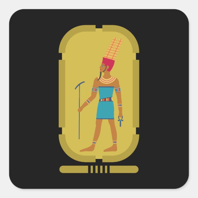 Amun God of the Air Square Sticker (Vorderseite)