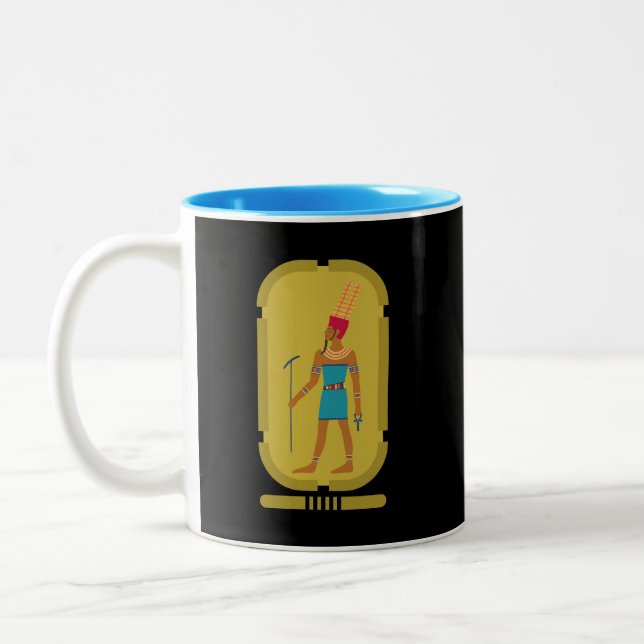 Amun, Gott der Luft Zweifarbige Tasse (Links)