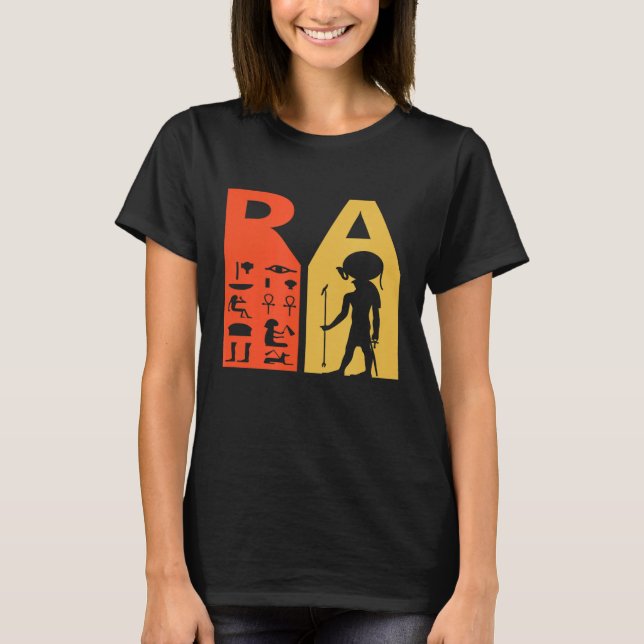 Amun Ra Ancient Ägypten Gott der Sonne Ra T-Shirt (Vorderseite)
