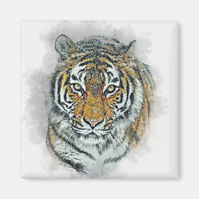 Amur Tiger Feline Wild Cat Siberian Magnet (Vorne)