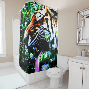 Amur Tiger sccn Duschvorhang