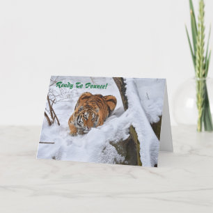 Amur Tiger Weihnachtskarte 2015 Feiertagskarte