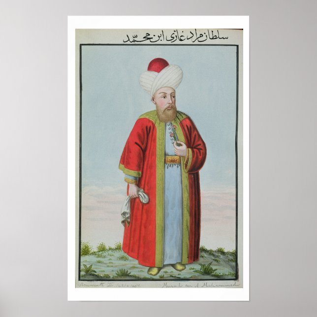 Amurath (Murad) II (1404-51) Sultan 1421-51, aus Poster (Vorne)