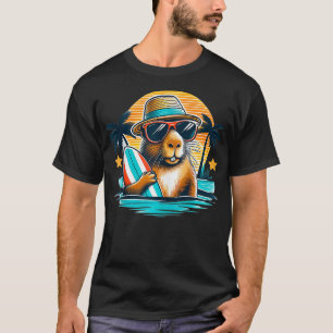 amüsante Capybara mit einer Sonnenbrille und einer T-Shirt