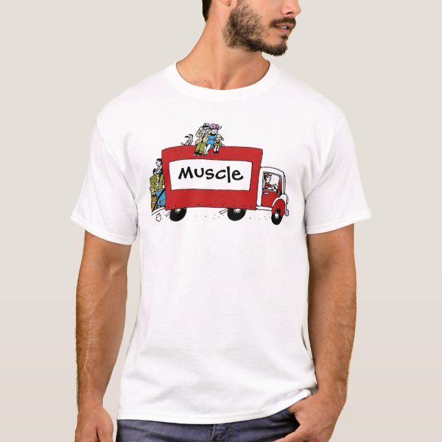 amüsante Tagesmuskulatur T-Shirt (Vorderseite)
