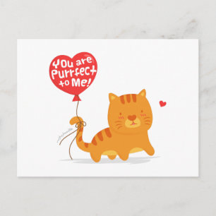 Amüsante Wortspiel Liebe Humor Süße Kitty Katze Ca Postkarte