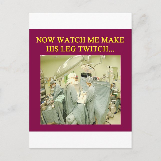 amüsanter Arzt-Spaß Postkarte (Vorderseite)