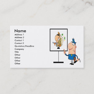 amüsanter Polizeibeamter mit Gangverdächtigen Visitenkarte