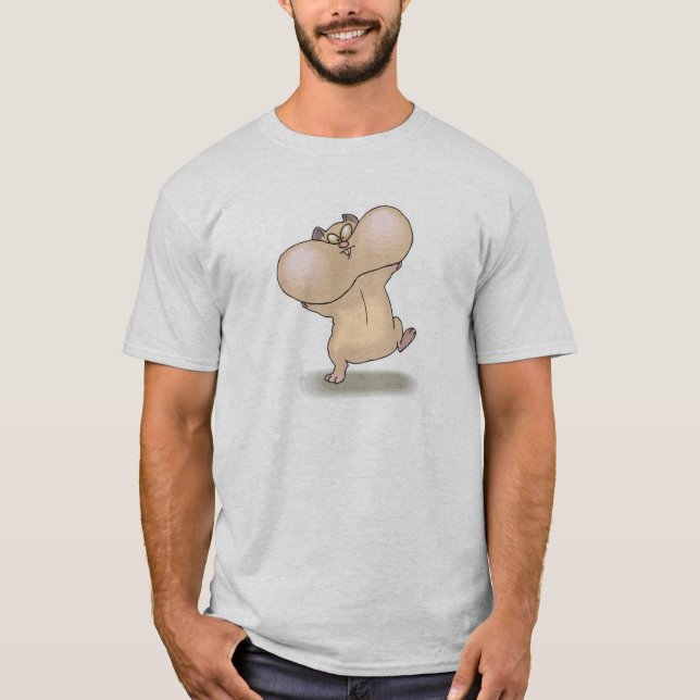 amüsanter Wangen-Hamster T-Shirt (Vorderseite)