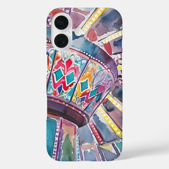 Amusement Park Swings Abstract Iphone Case (Rückseite)