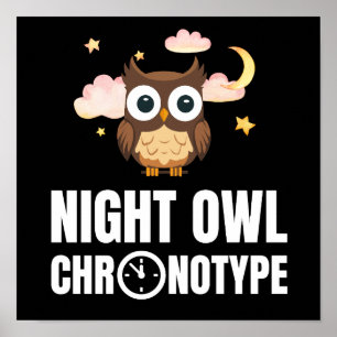 Amusing Night Owl Chronotype Poster