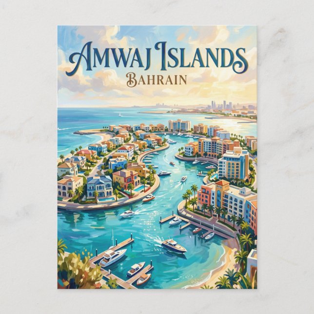 Amwaj-Inseln Bahrain Postkarte (Vorderseite)