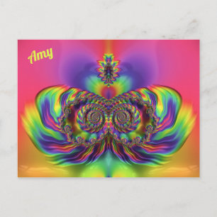 AMY ~ 3D Design Pattern ~ Multi Colors Postkarte
