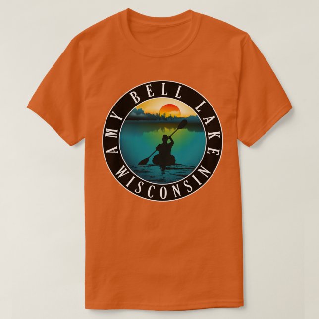 Amy Bell Lake Wisconsin Kayaking T-Shirt (Design vorne)
