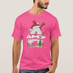 Amy Christmas w Amy Name für lustige Weihnachten T-Shirt