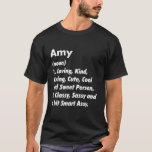 Amy Definition Personalisiert Funny Birthday Gift  T-Shirt<br><div class="desc">Coole und niedliche "Amy" liebende Definition Kunstwerk ist ein perfektes Geschenk oder Geschenk für jede Frau,  die Sie zu überraschen gewollt. Ideal für sich selbst oder als Geschenk für Ihr Lieblingsmädchen. Nimm das Design jetzt!</div>