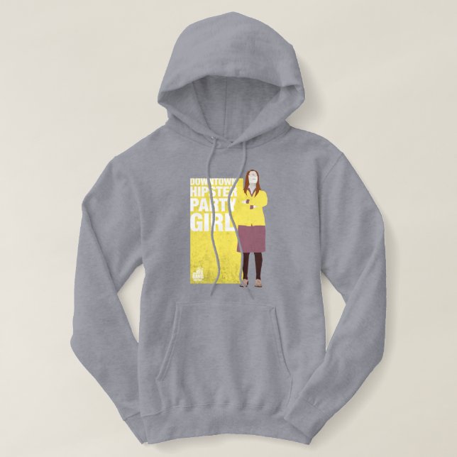 Amy | Downtown Hipster Party Girl Hoodie (Design vorne)