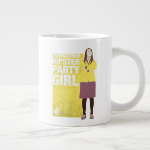 Amy   Downtown Hipster Party Girl Jumbo-Tasse