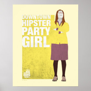 Amy   Downtown Hipster Party Girl Poster