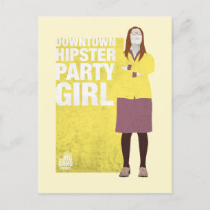 Amy   Downtown Hipster Party Girl Postkarte
