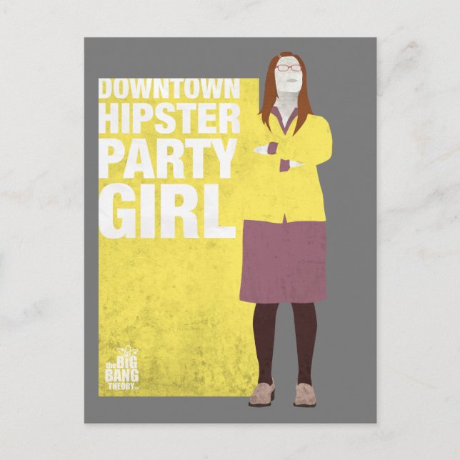 Amy | Downtown Hipster Party Girl Postkarte (Vorderseite)