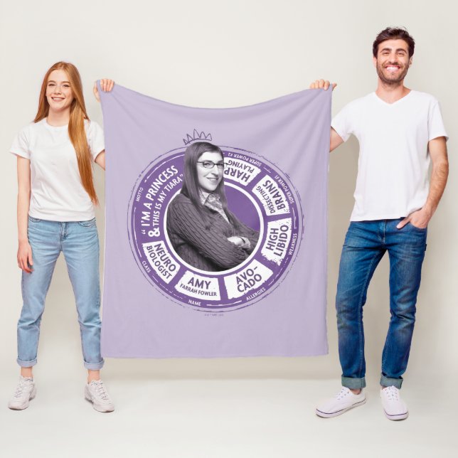 Amy Farrah Fowler Info Graphic Fleecedecke (Beispiel)