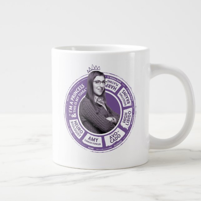 Amy Farrah Fowler Info Graphic Jumbo-Tasse (Rechts)