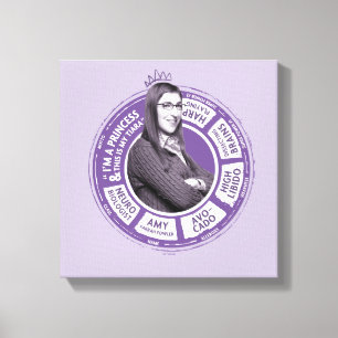 Amy Farrah Fowler Info Graphic Leinwanddruck