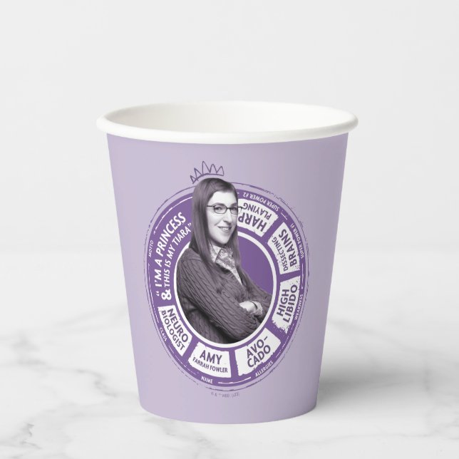 Amy Farrah Fowler Info Graphic Pappbecher (Vorderseite)
