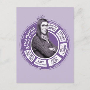 Amy Farrah Fowler Info Graphic Postkarte