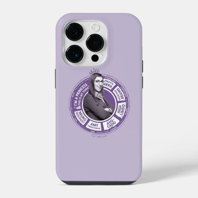 Amy Farrah Fowler Infografik iPhone Hülle (Rückseite)