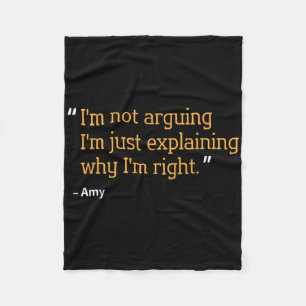 Amy Gift Zitat Personalisiert Funny Geburtstag Nam Fleecedecke