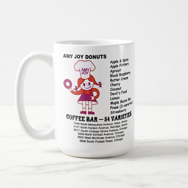 Amy Joy Donut Shops von Illinois Kaffeetasse (Links)