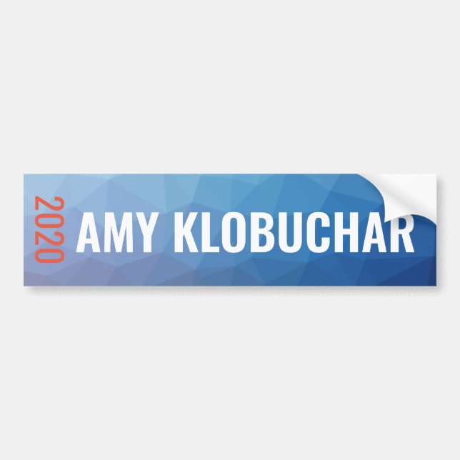 Amy Klobuchar 2020 blaue geometrische Autoaufkleber (Vorne)
