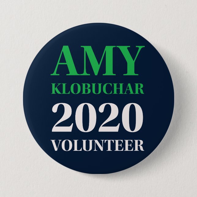 Amy Klobuchar 2020 Volunteer Round Button (Vorderseite)