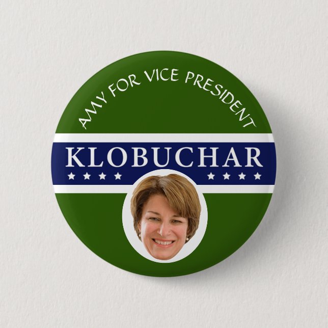 Amy Klobuchar für Veep im Jahr 2020 Button (Vorderseite)