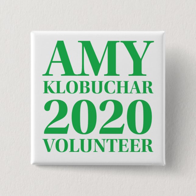 Amy Klobuchar Volunteer 2 Zoll Square Button (Vorderseite)