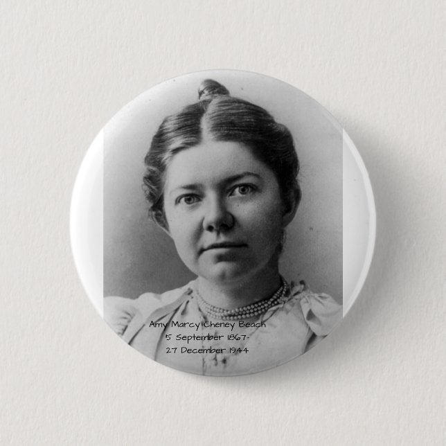 Amy Marcy Cheney Strand Button (Vorderseite)