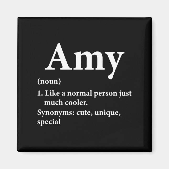 Amy Name Definition Lustig D  Magnet (Vorne)