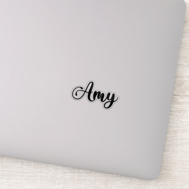 Amy Name - Handgeschriebene Kalligrafie Aufkleber (Detail)